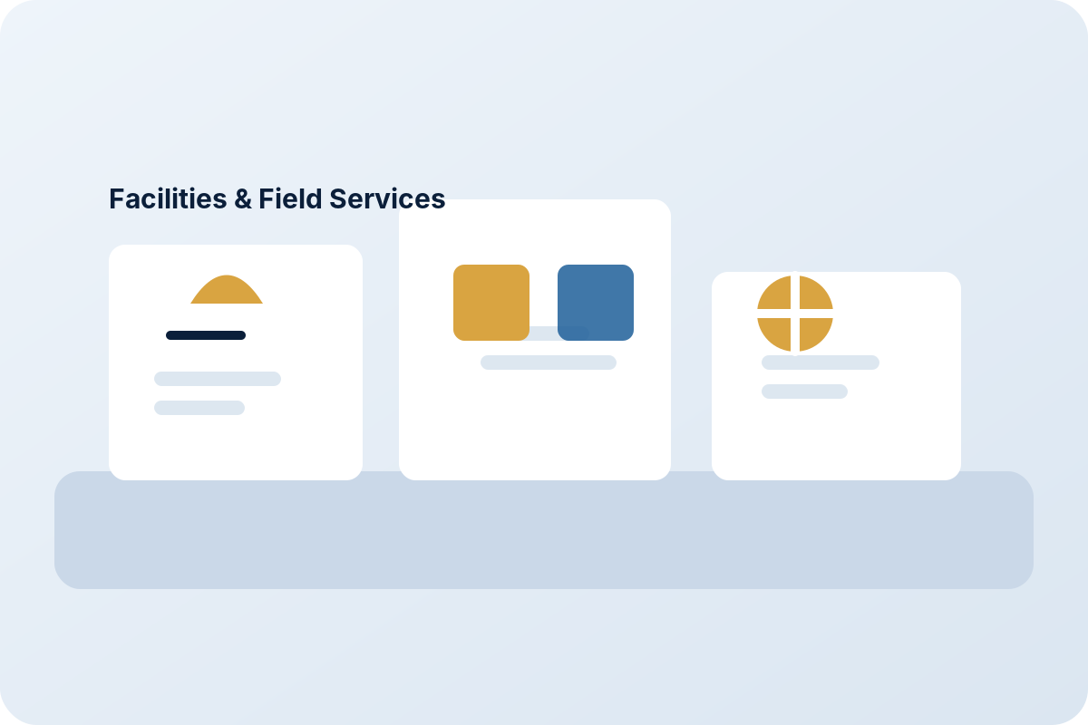 Illustration of landscaping, janitorial, painting, and moving support services.